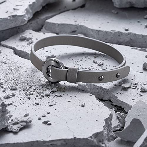 Mvmt Circuit Leather Wrap Men's Medium Grey Bracelet #TOP2