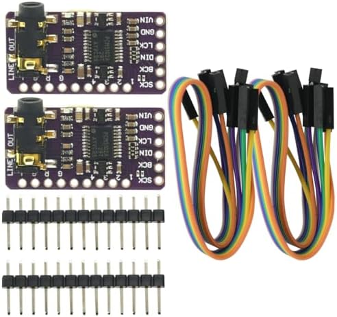 IIS PCM5102 PCM5102A AUX Stereo Digital Audio I2S DAC Decoder Board Module Voice Module Player Module Digital to Analog Audio Converter for Raspberry Pi Arduino 2pcs
