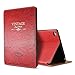 iPad Mini 4 Vintage Pattern Protective Case, Miniko(TM) [Book Style] Classic Case Cover Vintage Premium PU Leather Smart Case Auto Sleep Wake Slim Fit Multi Angle Stand for Apple iPad Mini 4 Red