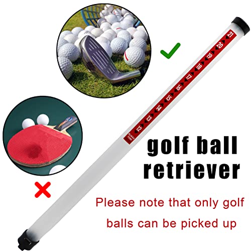 Golf Ball Retriever Professional Picker Golf Ball Shag Tube Plastic Release Retrievers Collector Practice Pick-up Sucker Tool, 35.4 Inch (Black)