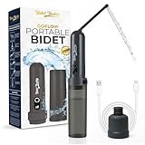BIDET BUDDY® GoFlow Portable Bidet for Travel - 180ml Bottle with Two Power Modes, Nozzle Wand, IPX6 Waterproof, USB C Charging, 800mAh Rechargeable Battery, Medium Pressure