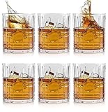 Whiskey Glasses Set of 6 Old Fashioned Glass Cups – Glaver's 12oz Barware Glasses – Rocks Glassware Set for Whiskey, Scotch, Bourbon, Liquor, Cocktails. Elegant Box.