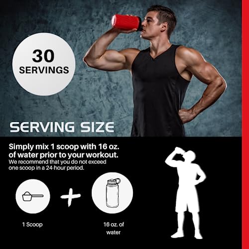Blacklabel Supplements - Pre Hustle - Pre-Workout Dietary Supplement - Supports Energy, Focus, Strength, Endurance & Recovery - With Caffeine, Vitamins & Amino Acids - 30 Servings - Tiger’s Blood #TOP5