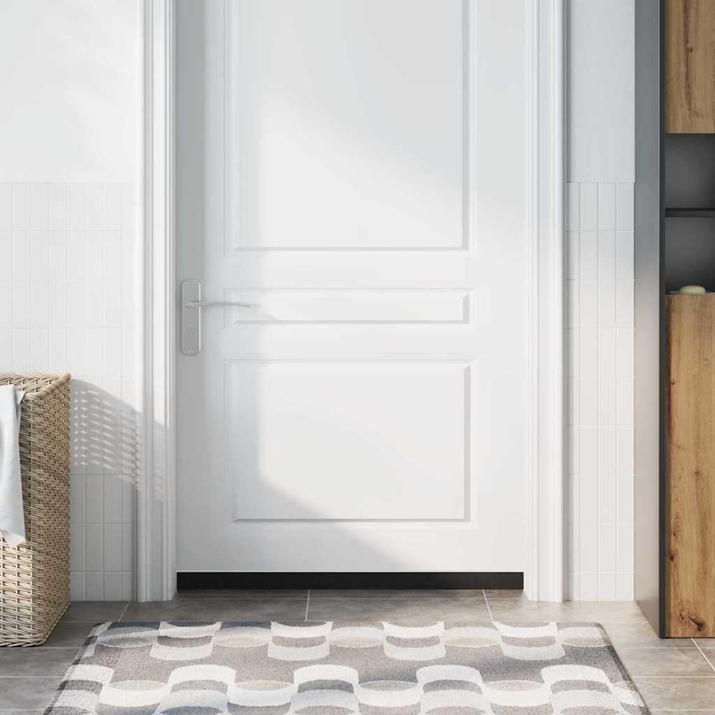 Guarnizioni a spazzola per porte, 12 pezzi, bianco, 100 cm, in alluminio, per porte interne, paraspifferi per camera da letto e soggiorno, guarnizione moderna per porte