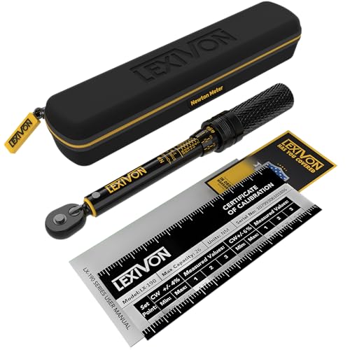 Image of LEXIVON Bike Torque Wrench 1 /4-Inch Drive, Newton Meter | 72-Tooth Gear, Dual-Direction Click Type, 2-26 Nm (17.7-230.1 in-lb) | Portable for Road & Mountain Bicycles (LX-190)