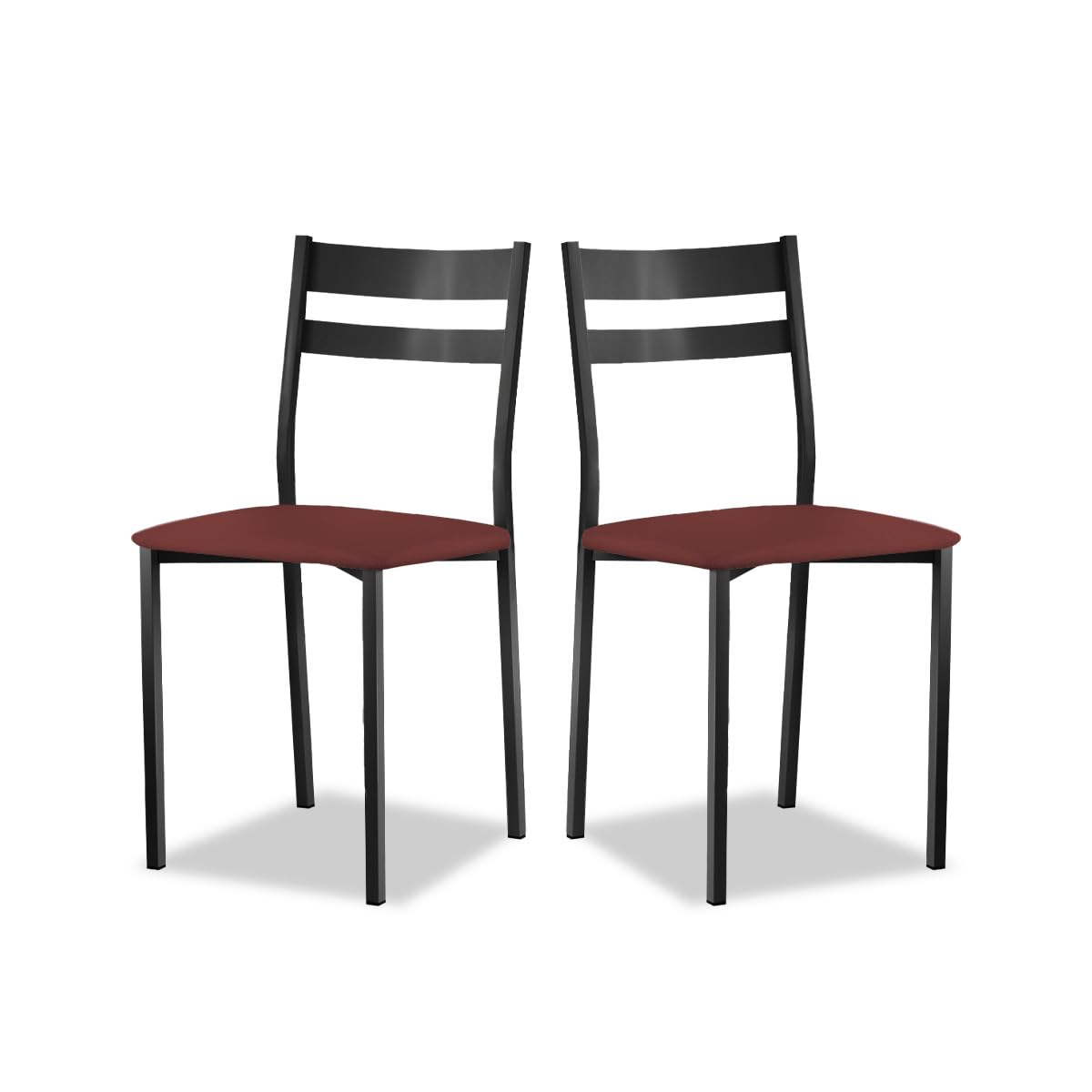 Astimesa - Silla de Comedor o Cocina de Metal Blanca - Asiento Polipiel en Color Azul - 2 Unidades - 38 cm (Ancho) x 45 cm (Alto Asiento) x 85 cm (Alto Total) x 40 cm (Fondo) — view 20