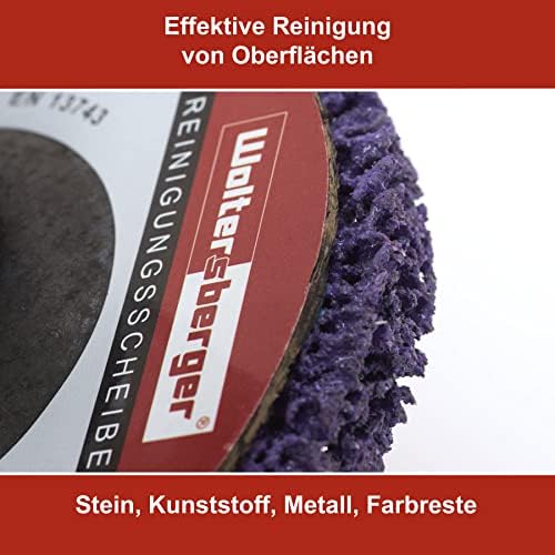 Woltersberger® 5 sztuk dużych tarcz czyszczących o średnicy 125 mm CSD włóknina do czyszczenia CBS nylon liliowy | purpurowy do szlifierek kątowych