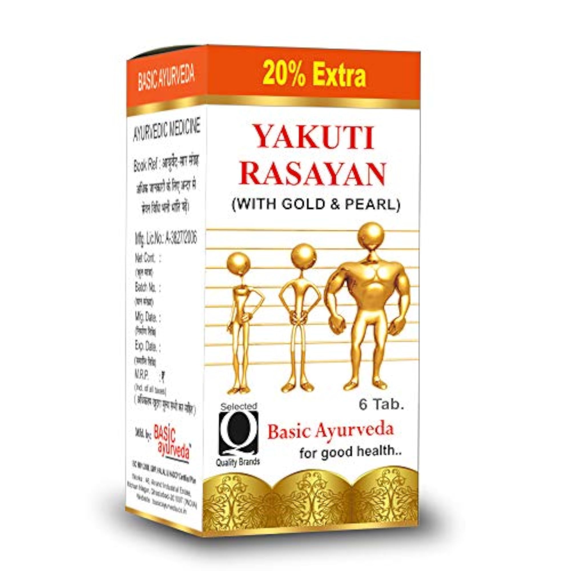 BASIC AYURVEDA Yakuti Rasayan, 6 Tablets