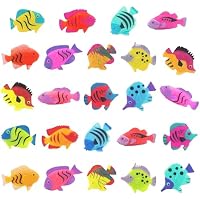 24 Peces Tropicales Decorativos, Modelos Simulados de Animales
