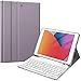 Produktbild Fintie Tastatur Hülle für iPad 10.2 Zoll (8. und 7. Generation - 2020/2019), Soft TPU Rückseite Gehäuse Schutzhülle mit Pencil Halter, magnetisch Abnehmbarer Tastatur mit QWERTZ Layout, Lavendel