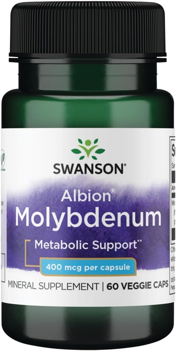 Swanson Albion Chelated Molybdenum 400 mcg, 60 Veg Caps