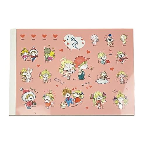 スクエア 水森亜土 メモパッド シール付 ピンク 405481 Ado Mizumori 亜土ちゃん レトロカワイイ 耐水耐光