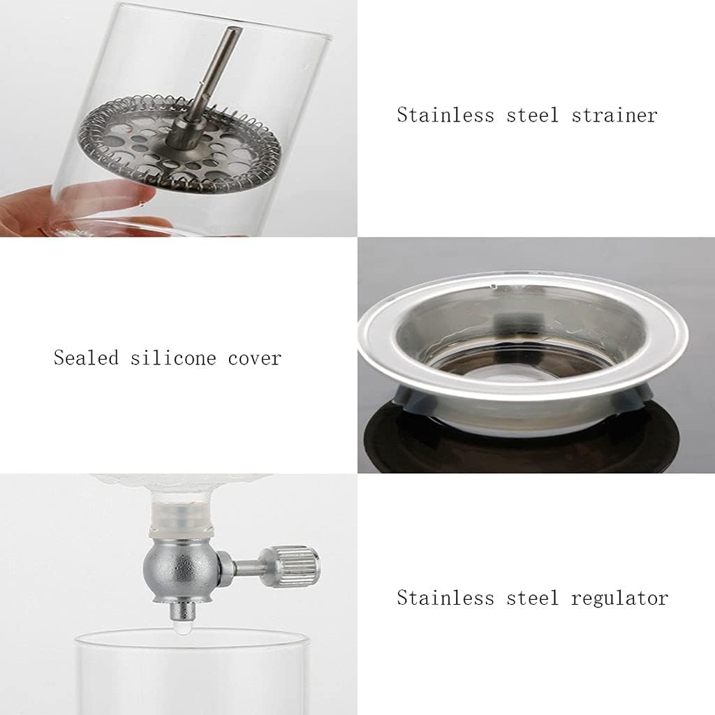 Habiba Iced Drip Coffee Maker Acrylic Siphon Coffee Maker, Cold Brew Dripper Iced Coffee Brewer Maker with Adjustable Dripper, Stainless Steel Filter Coffee Maker Reusable
