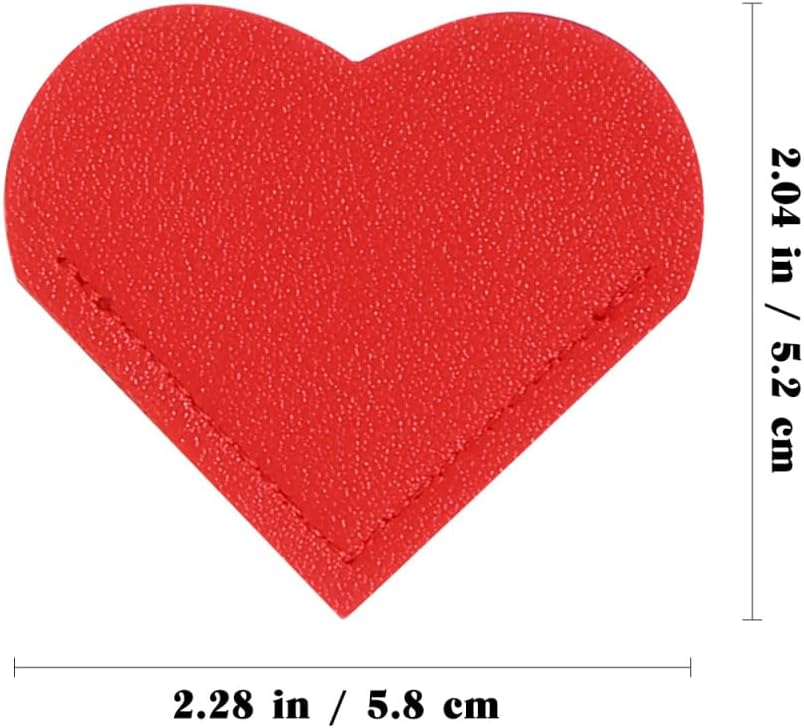 ABOOFAN 10 pcs Leather Heart Bookmark Corner Protectors Portable Page Markers for Reading Book Lovers Women and Teachers Compact Bookmarks for Daily Use image 4