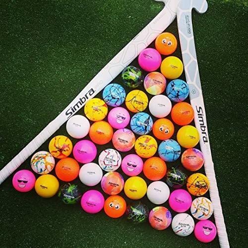 Simbra Field Hockey Ball Pink Glitter Shiny, Pvc Hollow-Core 157Gr, Super Smooth, Training Practice Smart Speed Field Hockey Ball For Sports Activity Guarranty (1) #TOP5
