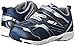 TSUKIHOSHI 3022 SPORT Strap-Closure Machine Washable Baby Sneaker Shoe with Wide Toe Box and Slip-Resistant, Non-Marking Outsole, Navy/Silver - 5 Toddler (1-4 years)