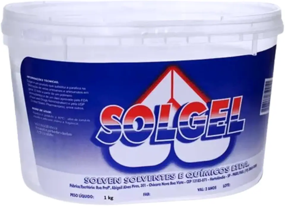 Solgel Solven Original Parafina Gel P/Velas Cristalinas 1kg