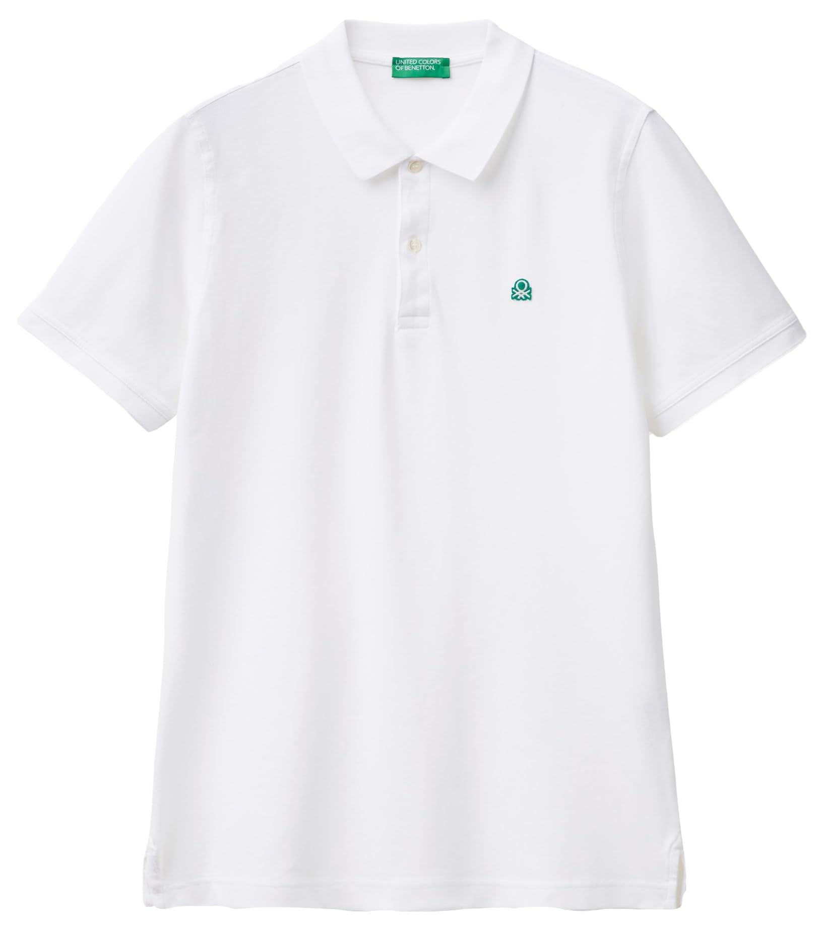 United Colors of Benetton Men's Maglia Polo M/M 3wg9u301z Shirt, White, M