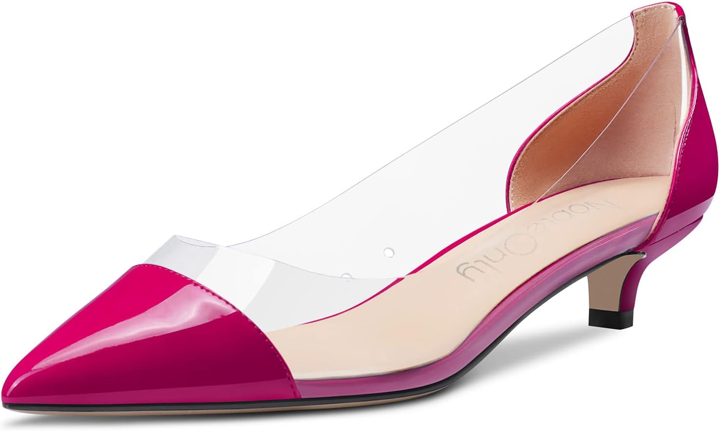 NobleOnly Femmes Kitten Bas Aiguille Talon Heel Fermé Pointu