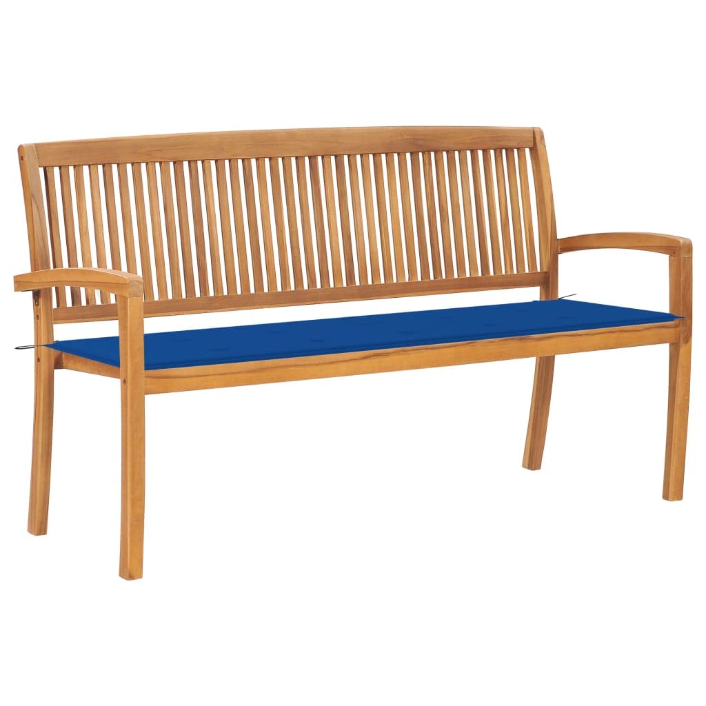 Banco de madera maciza de teca de 159 cm para crear recuerdos en tu jardín