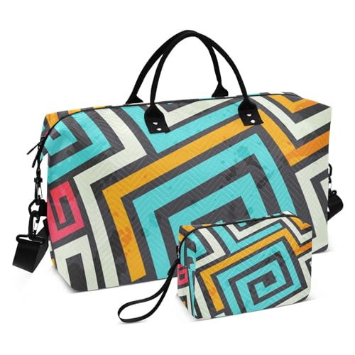 Bolaz Duffle Bag for Travel-Colorful Geometry， Easy Update Large Magnectic Sticker Refrigerator Magnets Decor Wash Machine Magnet Decals23