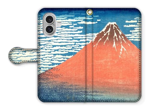 手帳型 iPhone17互換 スマホケース 【世界の名画】 葛飾北斎 富嶽三十六景 ☆浮世絵☆ 富士山 絵画 芸術 アート (凱風快晴)