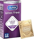  Durex Preservativos sin látex, paquete de 12 unidades (el embalaje puede variar)