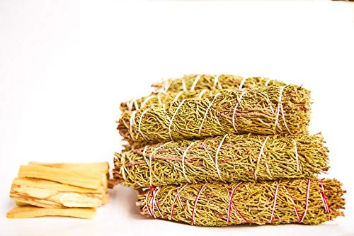 Juniper Smudge Sage + Palo Santo Wholesale Bundle: 12 Palo Santo Wood & 12 Juniper Smudge Sage Sticks 7+" (Bulk Smudge Bundle) #TOP2