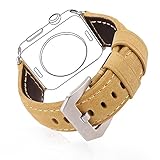 Bandmax Echtes Lederarmband mit klassischer Gürtelschnalle Wickelarmband Ersatzarmband für...