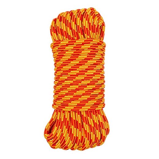 GM CLIMBING Arborist Rope Rigging Line 7/16in x 160Ft Double Braid 24-Strand 30kN / 6700Lb Tensile Strength Orange