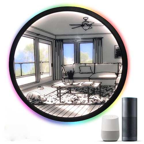 Image of 12 inch Smart Decorative Lamp, Light Painting, Recessed Ceiling Light, Compatible with Alexa, Google Home, for Bedroom, Study, Living Room Voice /Remote /App Controls,Smart Ceiling Light.