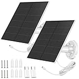 Solarpanel für überwachungskamera,5W Solarpanel Usb für DC 5V Sicherheitskamera,Micro USB & USB-C Anschluss Solarpanel,IP65 Wasserdichtes Solarladegerät für Kamera mit 360°verstellbarer