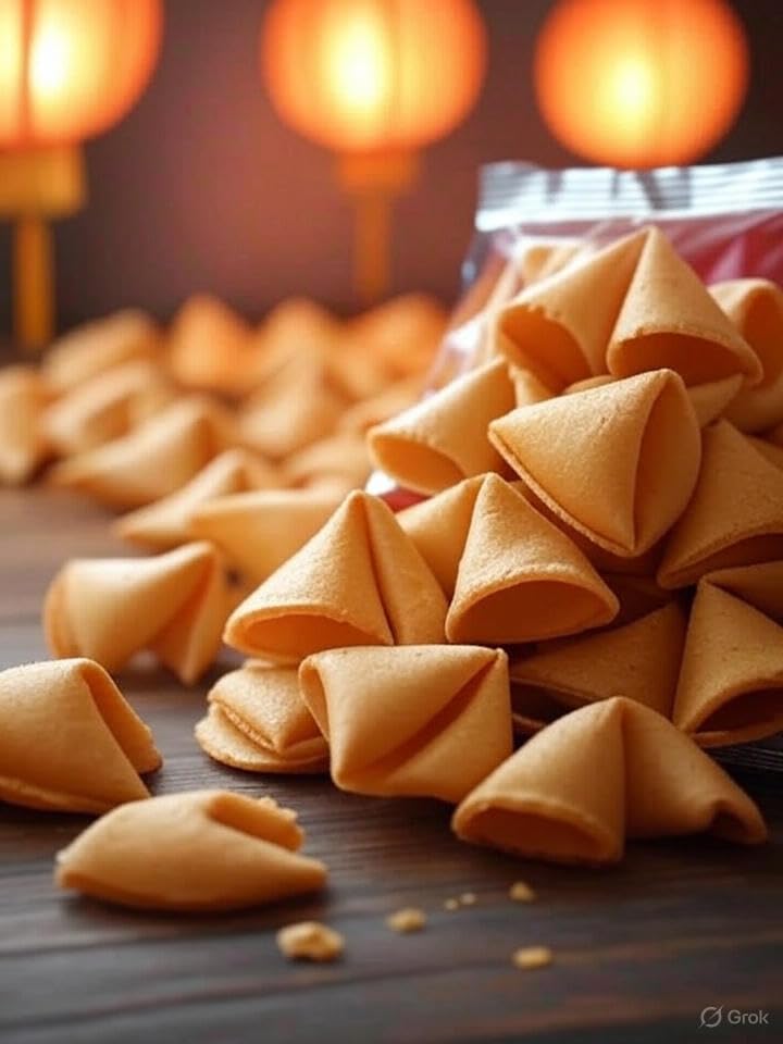 Miniatura 5 de Fortune Cookies - Paquete de 50 galletas de primera calidad de Estados Unidos horneadas individualmente, paquete a granel, galletas chinas de la