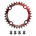 UPANBIKE Bike étroit Large Plateau de pédalier 104 BCD Forme Ronde Unique Chaîne Bague 32T 34T 36T 38T(38T,Rouge)
