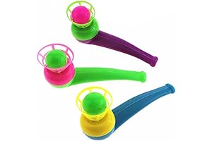 3Pcs Floating Blow Pipe Balls Game Toys (Balance Blowing Toys) as Stress...
