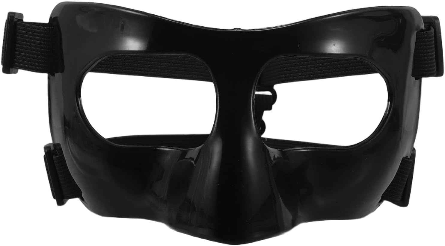 Adjustable Black Nose Shield Face Mask for Sports and Basketball with High Impact Protection and Wear Resistant Plastic Material, Suitable for Adults and Youths