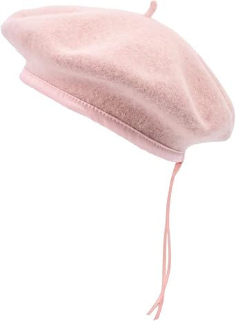 Womens Adjustable Solid Color Wool Artist French Beret Hat