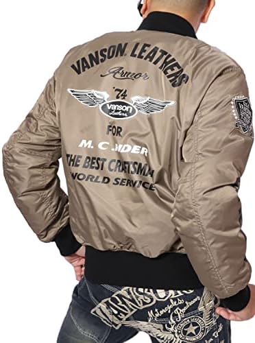 vanson ベージュジャケット Mサイズ 楽天市場】!VANSON バンソン 防寒防水 MA-1 ライダース