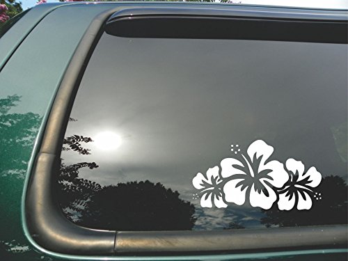3 Hibiscus Flowers - Die Cut Vinyl Window Decal/sticker for Car or Truck 3