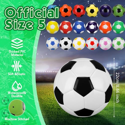 WILLBOND 36 Pcs Soccer Balls - Size 5, Indoor and Outdoor Use, PVC Material, Suitable for Kids and Adults