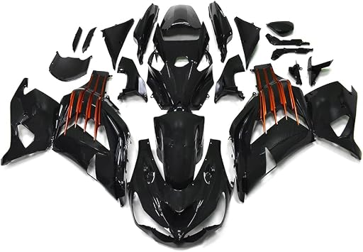 ABS Fairing Kit for Kawasaki 2012-2024 ZX14R Ninja Bodywork Black Orange