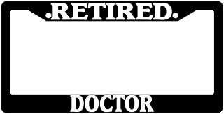 License Frame Black Retired Doctor Classic Decorative License Holder Durable and Corrosion-Resistant Sturdy Elegant Registration Number Frame