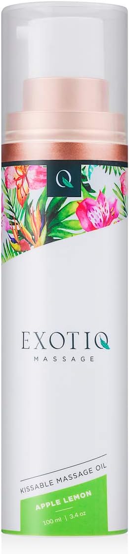 Exotiq Kissable Massage Oil - Apple Lemon, 100ml, Transparent, 100 ml (Pack of 1)