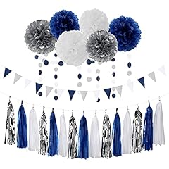 Navy Blue White Silver Kits