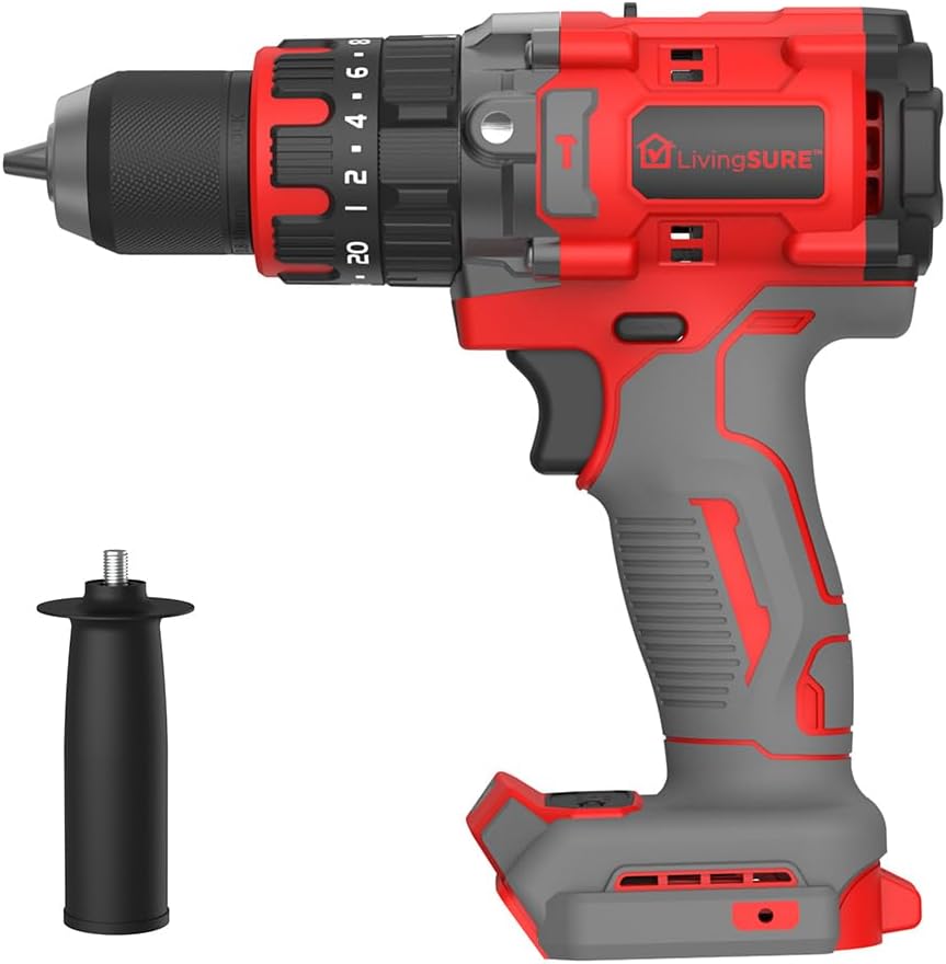 13mm Extreme Cordless Drill by LivingSURE High-Speed Electric Power Drill - Battery NOT Included