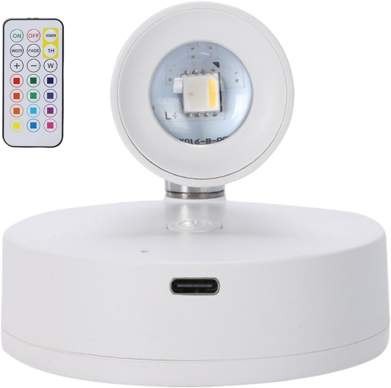 Indoor Uplighting for Art, Remote Control Spotlights, Rechargeable Accent Lights, Small Art Spotlights with Compact and Adjustable Design for Art, Plants and Small Displays