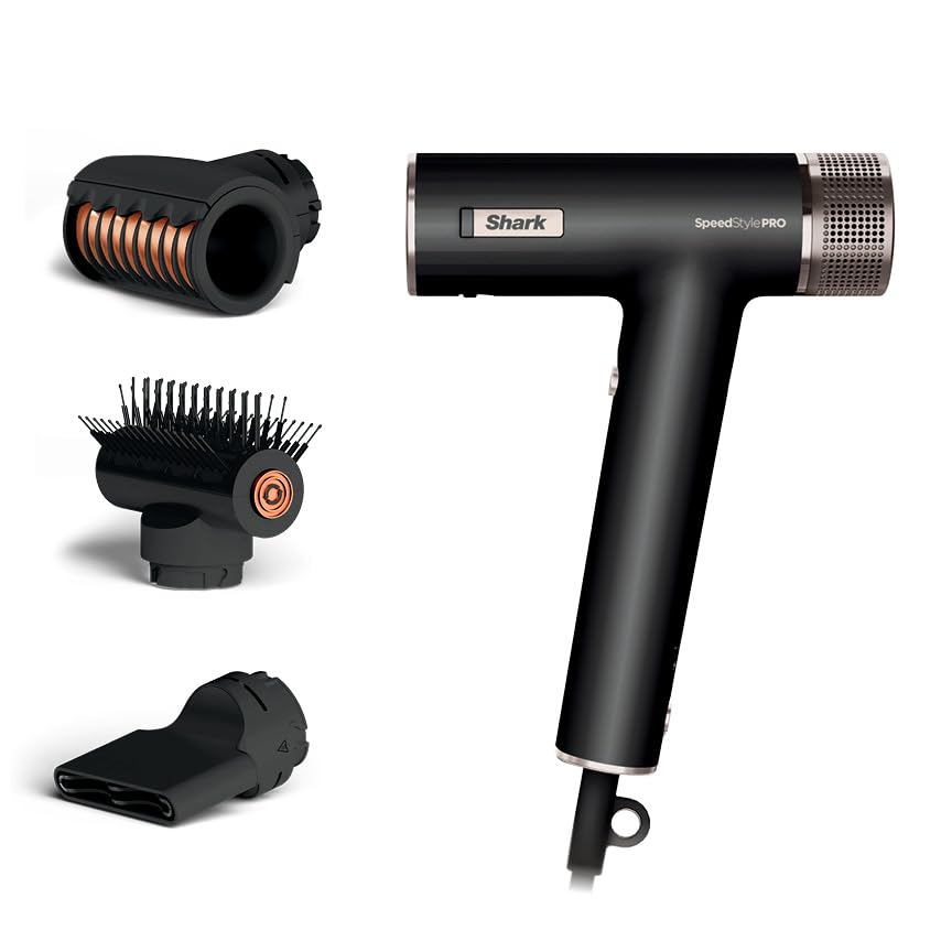 Shark SpeedStyle Pro Professional Performance High-Velocity Hair Dryer System with Scalp Shield and IQ Speed Styling Drying Suite