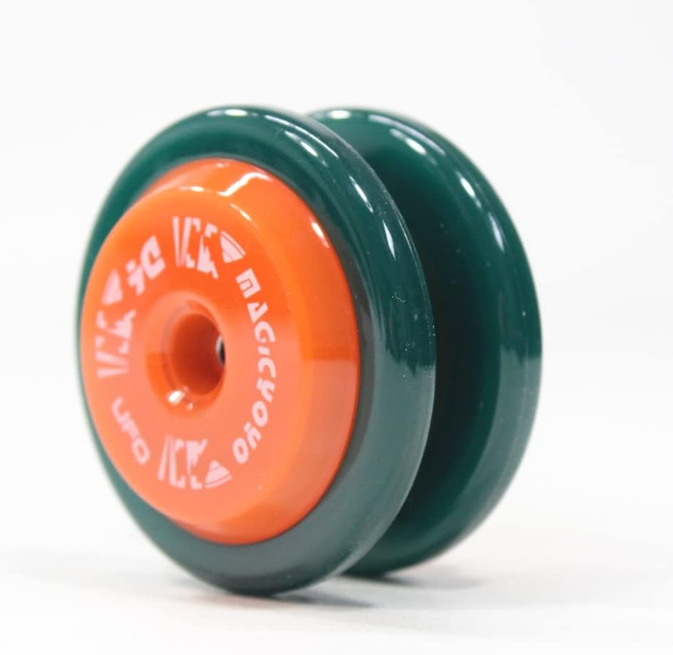 MAGICYOYO D4 UFO Yo-Yo - Polycarbonate Responsive YoYo (Green with Orange Cap)