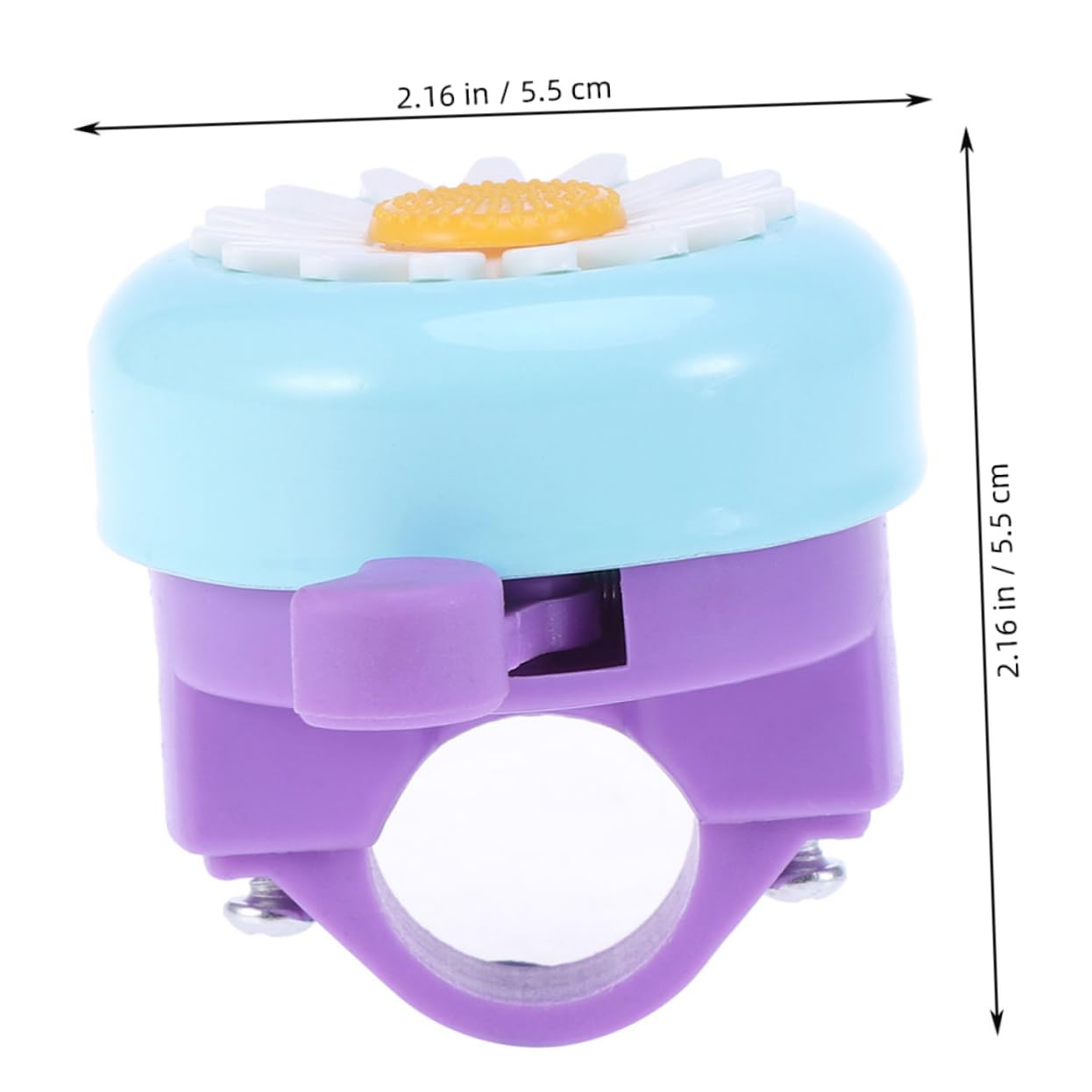 VINTORKY 2Pcs Flower Bike Bell Chrysanthemum Design Easy to Install Loud Sound Durable Material for Boys and Bicycles Blue Purple