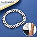 EYQV Son Gifts from Mom Dad, Stainless Steel Cuban Link Chain Son Bracelet Jewelry for Teen Boys Men Valentines Fathers Day Easter Graduation Christmas Birthday Gifts for Teenage Boys Men